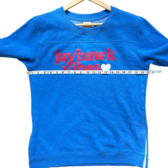 The Lyne Womens Blue‎ Crew Neck Long Sleeve Sweater "Jayhawk Vibe" Size S - Picture 10 of 13